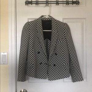 Zara xs black and white blazer